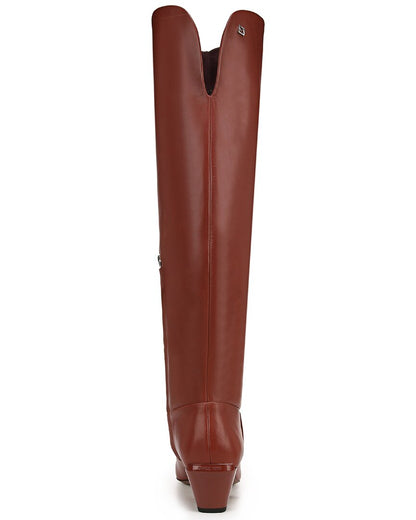 gwyn wide calf leather bootie