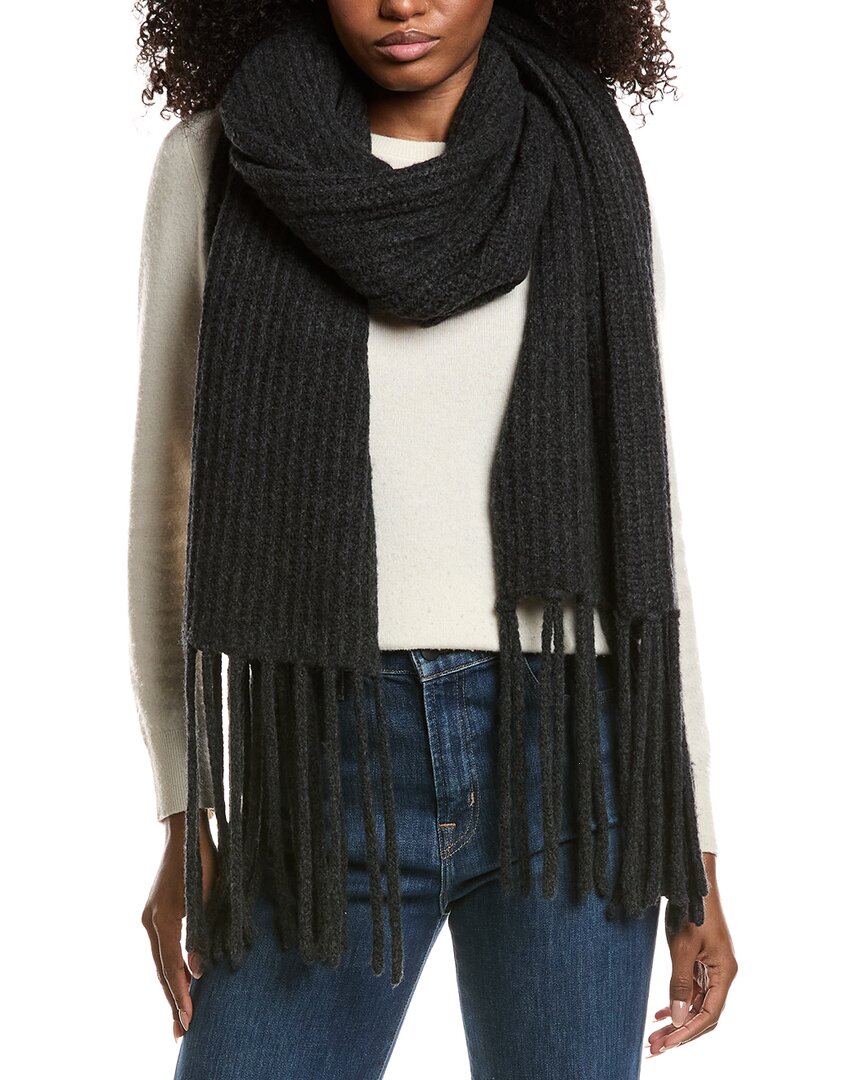 fringes chunky alpaca & wool-blend wrap
