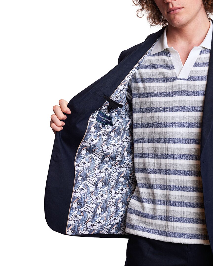dover slim fit linen-blend jacket