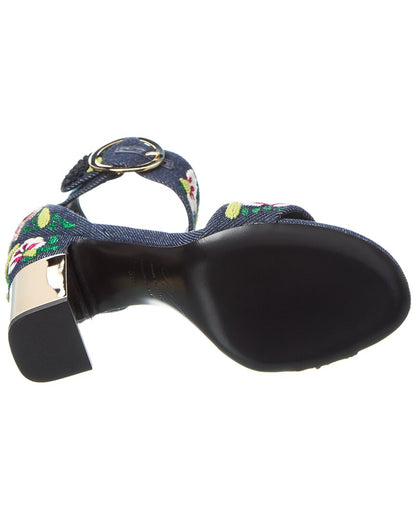 podium denim sandal