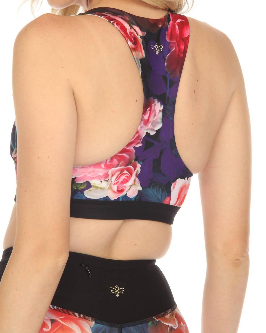 bee active studio reversible sports bra in multi