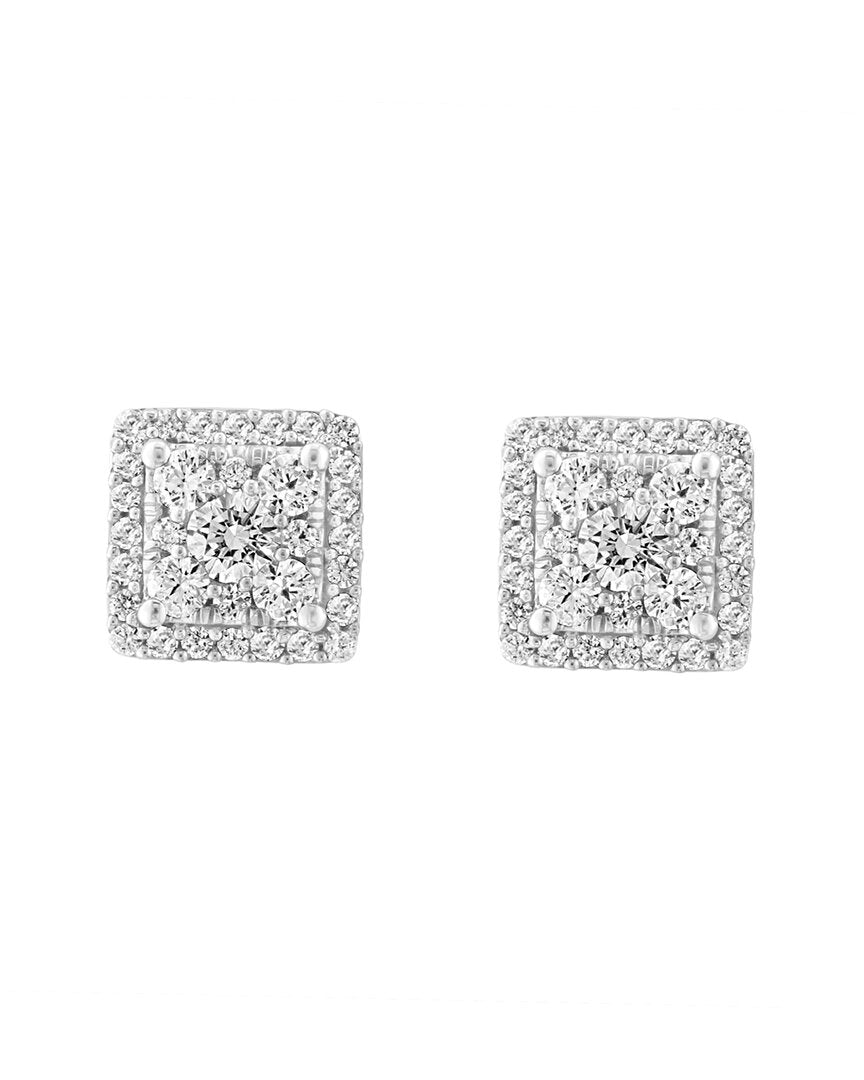 silver 1.46 ct. tw. lab-grown diamond earrings