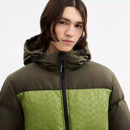 colorblock down jacket