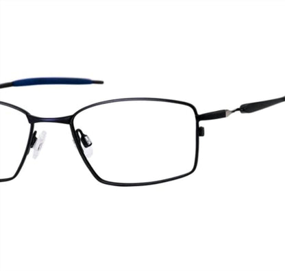 men's hac118 rectangle eyeglasses in matte black