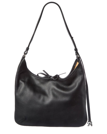 logo leather hobo bag