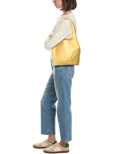 ferragamo debossed leather hobo bag