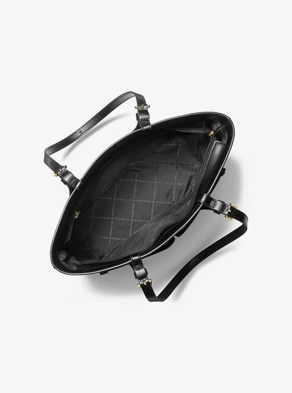 jet set medium logo pocket tote bag