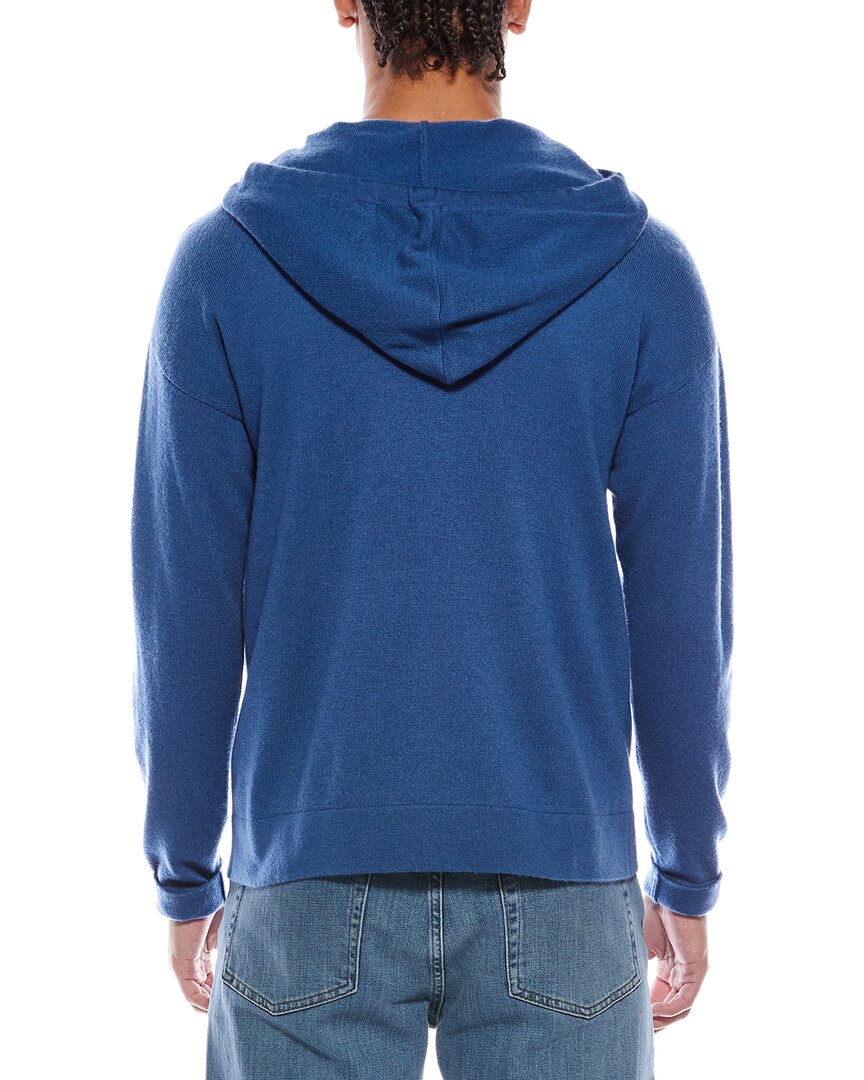 button up wool & cashmere-blend hoodie