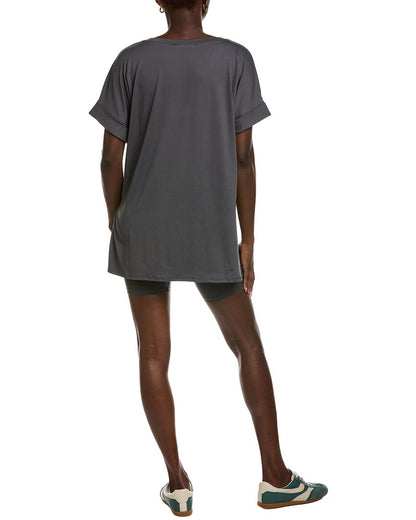 2pc v-neck top & biker short set