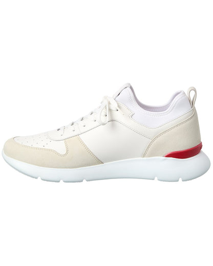 leather & suede sneaker