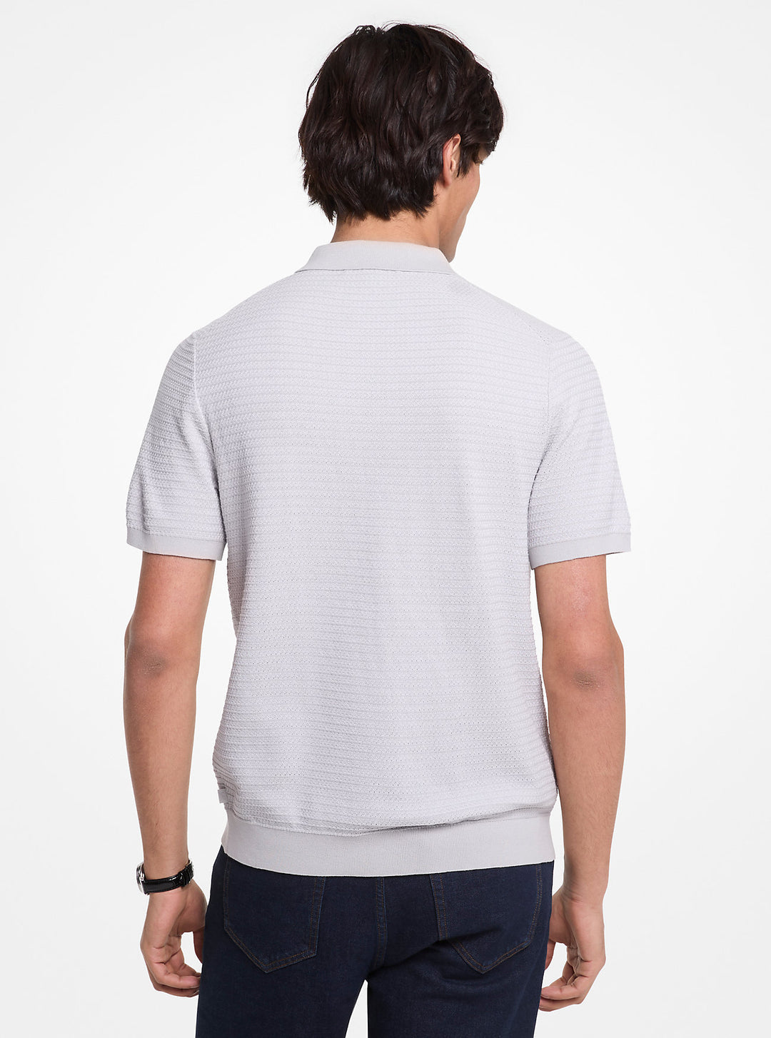 cotton tuck stitch shirt