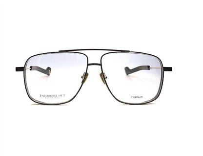 men's kota aviator eyeglasses in matte black+matte gold