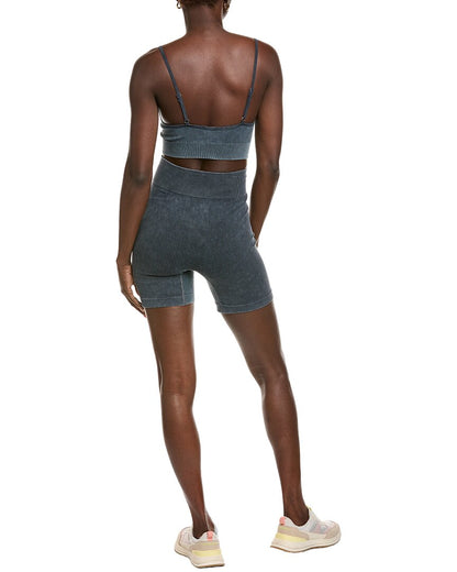 2pc mineral washed bralette & short set