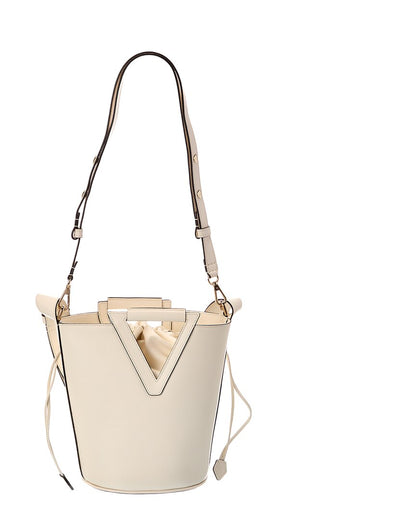 medium leather bucket bag