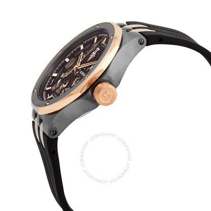 Edox, Automatic Black Skeleton Dial Men's Watch