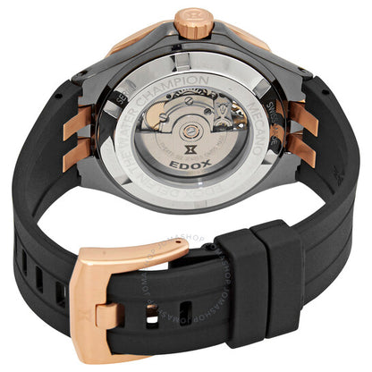 Edox, Automatic Black Skeleton Dial Men's Watch