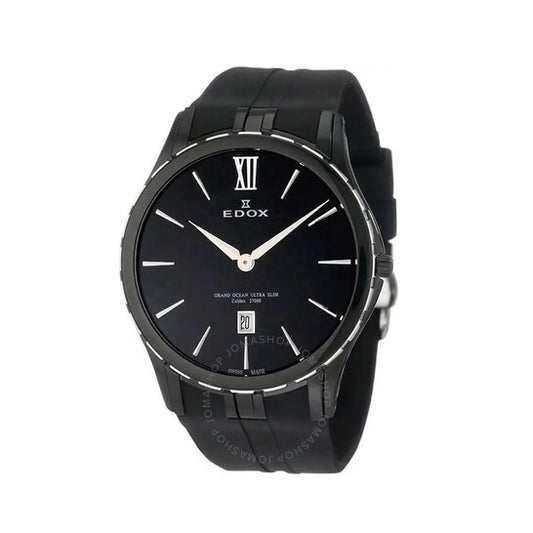 Edox, Grand Ocean Quartz Black Dial Men's Watch