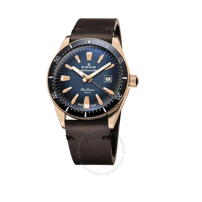 Edox, Skydiver Date Automatic Blue Dial Men's Watch