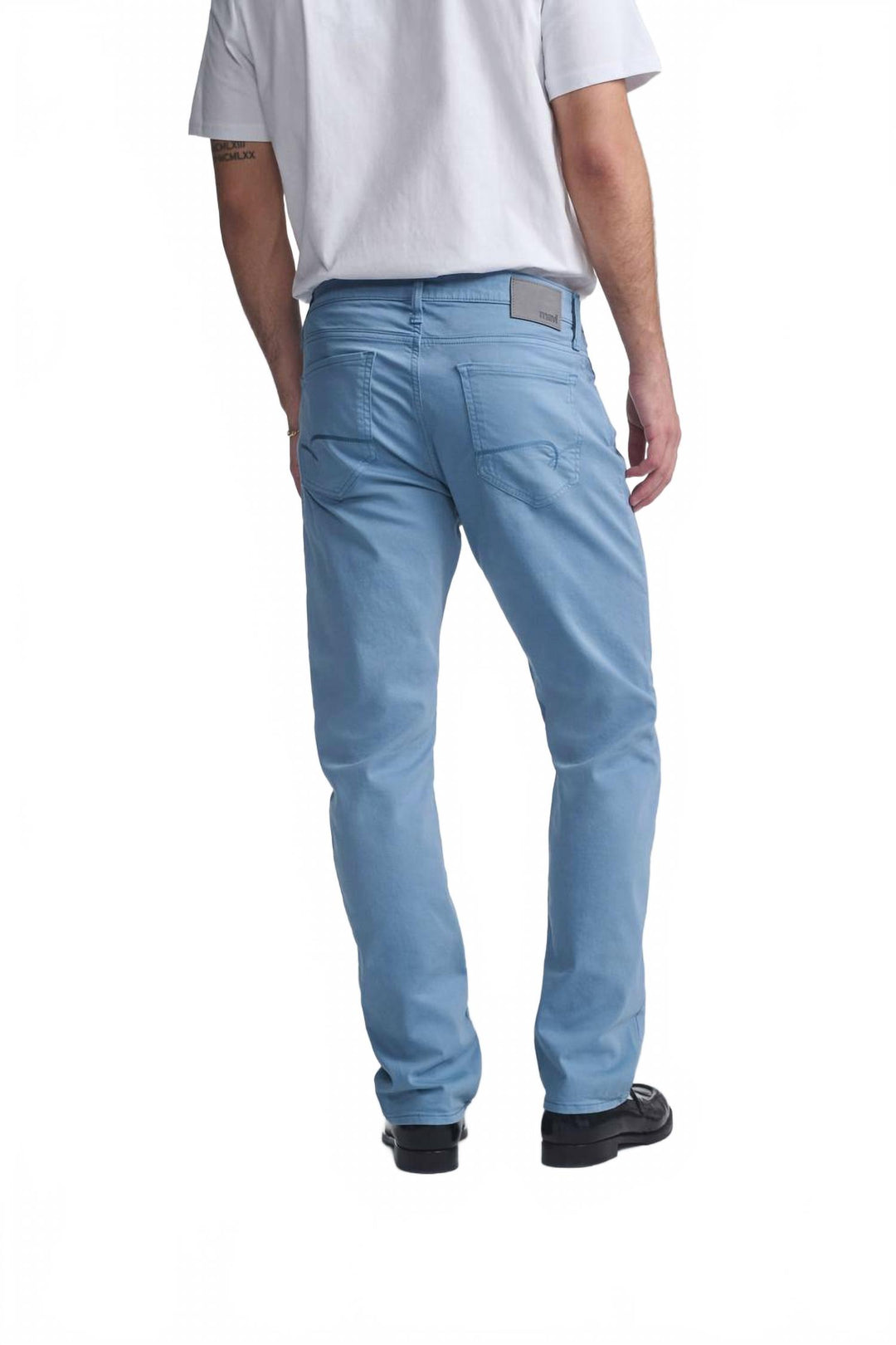 zach twill straight leg pants in riviera