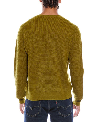moss stitch wool & cashmere-blend crewneck sweater