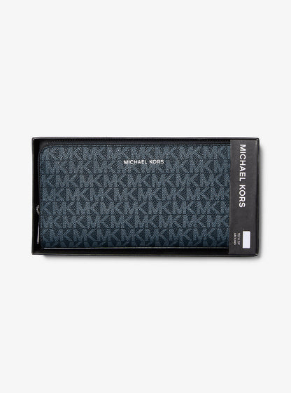 cooper logo zip-around wallet