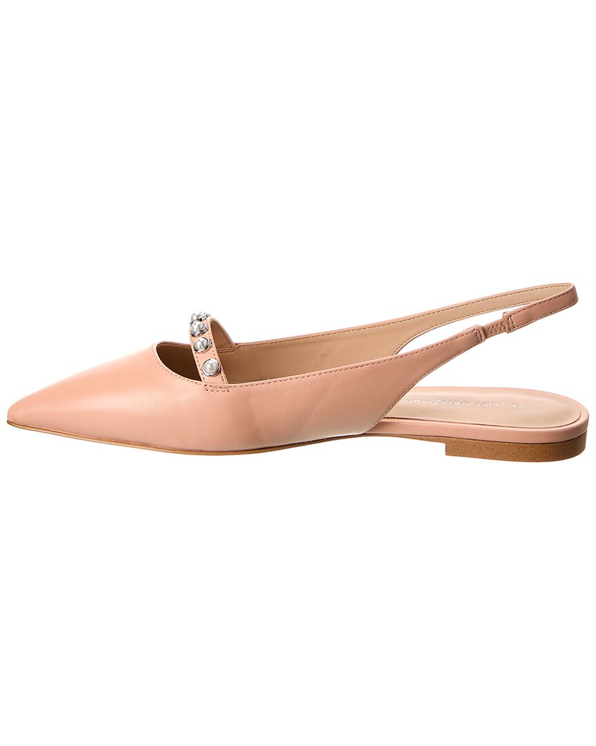 pearl leather slingback flat