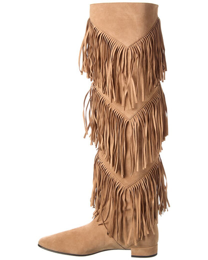 suede over-the-knee boot