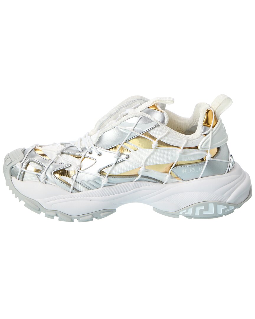 leather & mesh sneaker