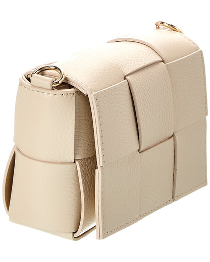 leah hand-woven leather crossbody