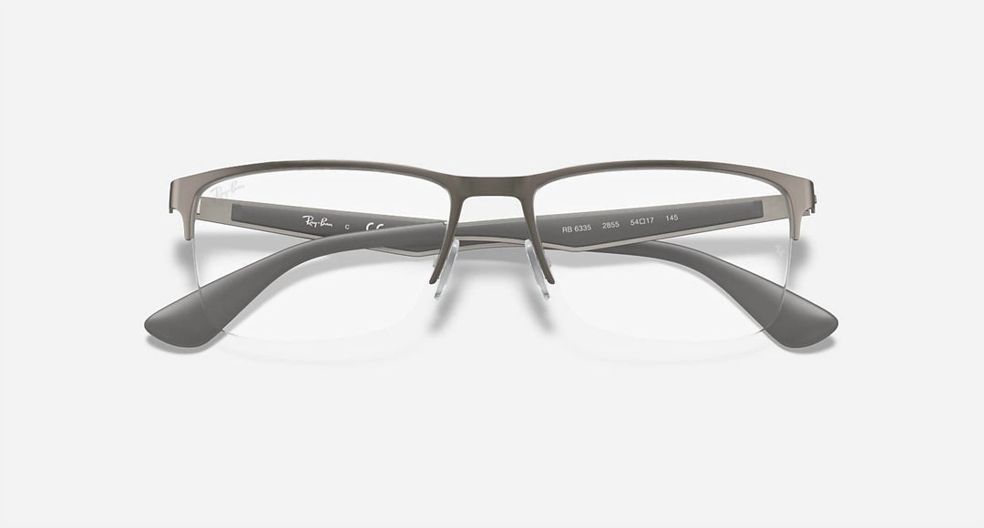men's rb6335 2855 optics eyeglasses frame in matte grey