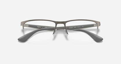 men's rb6335 2855 optics eyeglasses frame in matte grey