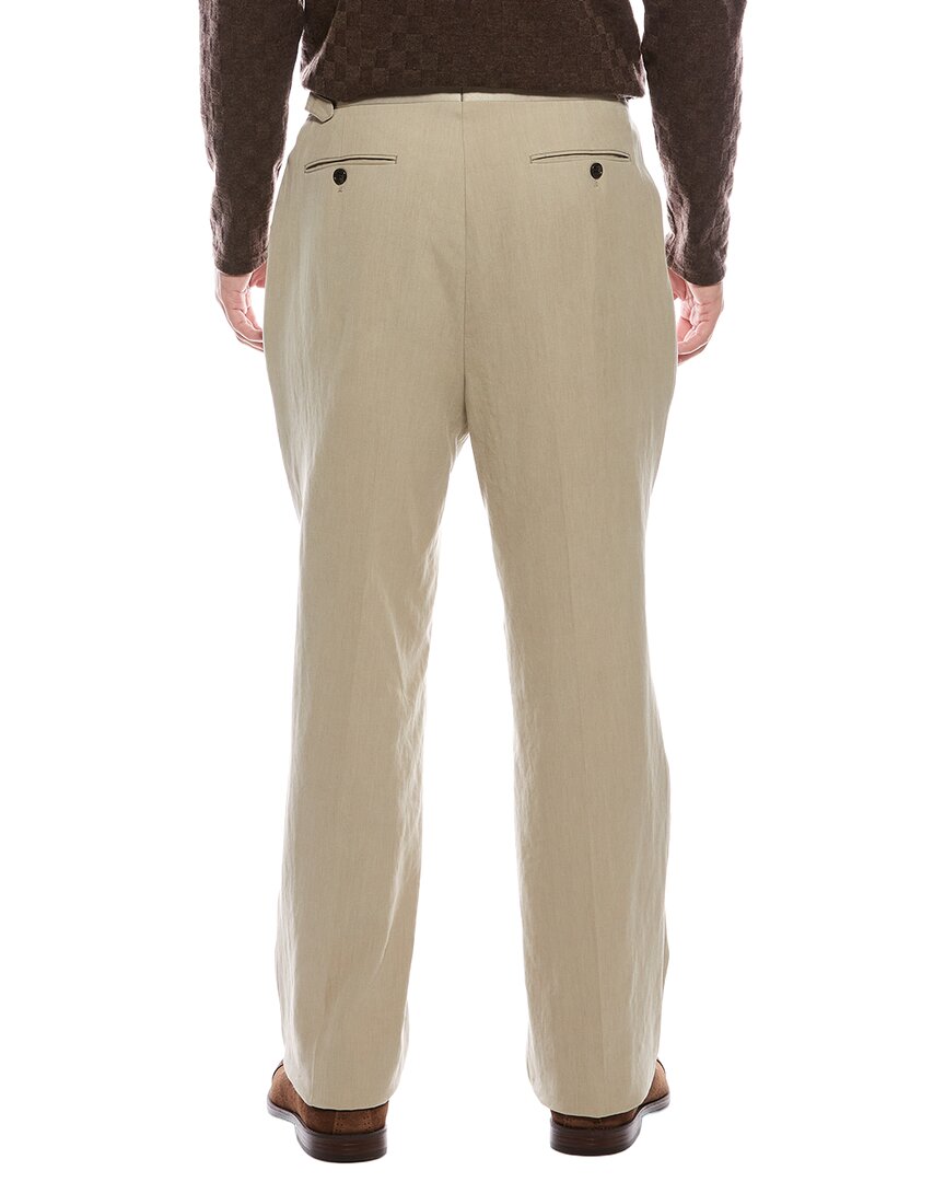 relaxed linen tuxedo trouser