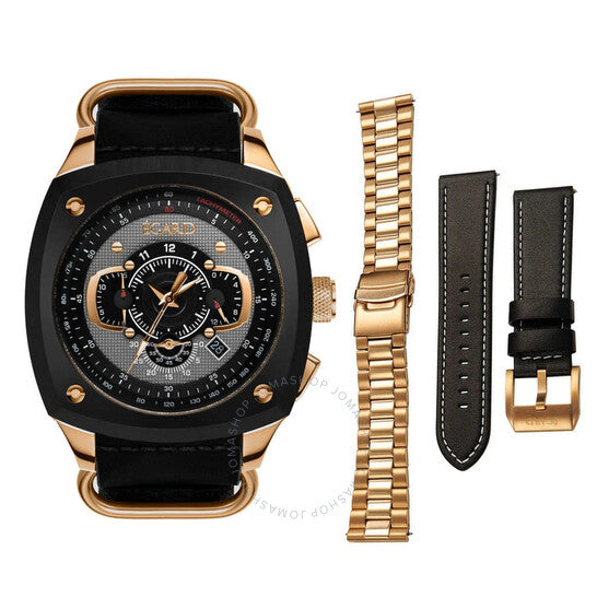 Egard, Vi-Viking Chronograph Quartz Black Dial Men's Watch