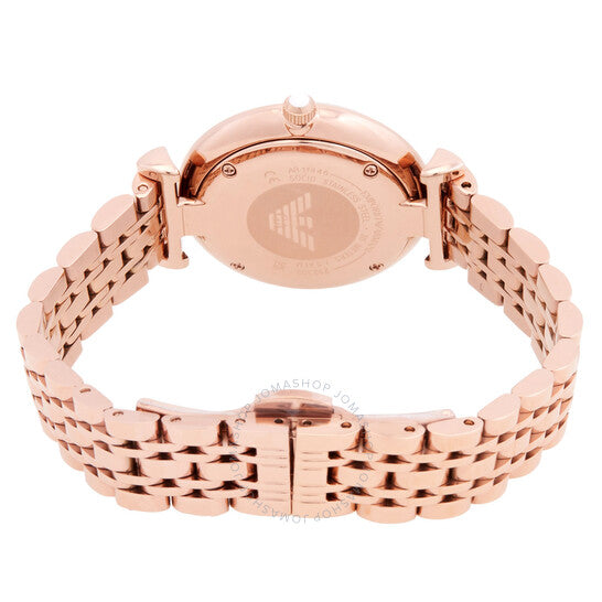 Emporio Armani, Gianni T-bar Quartz Crystal Silver Dial Ladies Watch