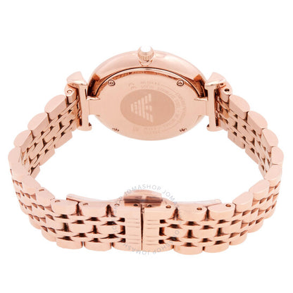 Emporio Armani, Gianni T-bar Quartz Crystal Silver Dial Ladies Watch