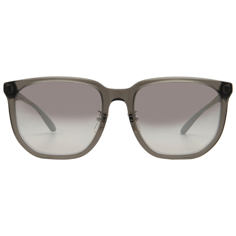 Grey Gradient Mirror Silver Square Men's Sunglasses