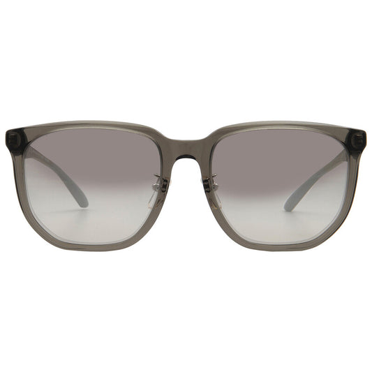 Grey Gradient Mirror Silver Square Men's Sunglasses