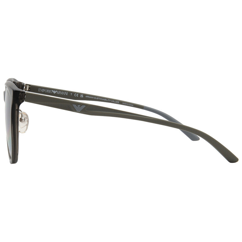 Grey Gradient Mirror Silver Square Men's Sunglasses