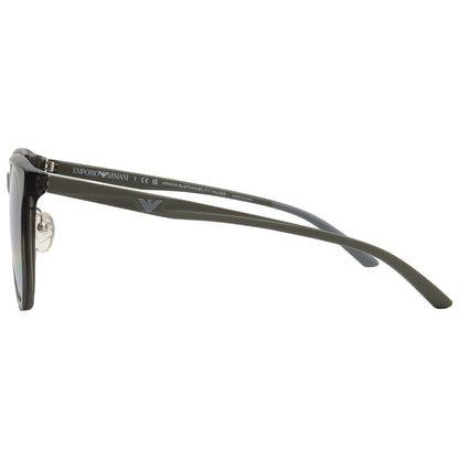 Grey Gradient Mirror Silver Square Men's Sunglasses