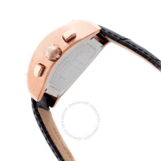 Equipe, Dash Chronograph Rose Dial Black Leather Men's Watch