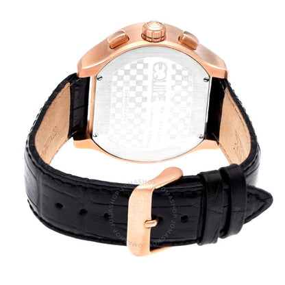 Equipe, Dash Chronograph Rose Dial Black Leather Men's Watch