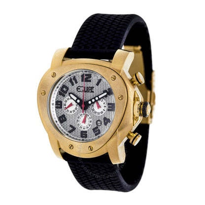 Equipe, Grille Chronograph Silver Dial Black Rubber Men's Watch