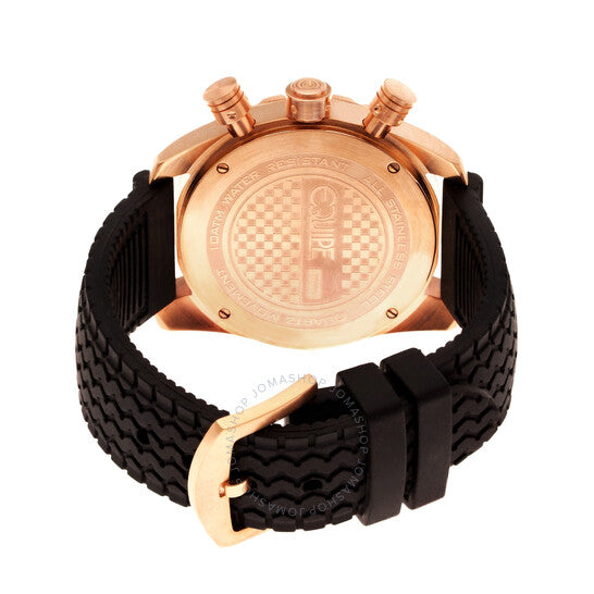 Equipe, Headlight Chronograph Black Dial Black Rubber Men's Watch