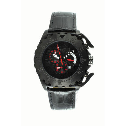 Equipe, Paddle Black Dial Black Leather Men's Watch
