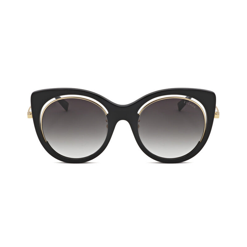 Ladies Black Round Sunglasses