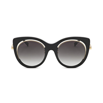 Ladies Black Round Sunglasses