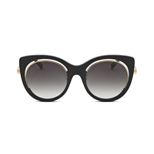 Ladies Black Round Sunglasses