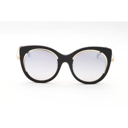 Ladies Black Round Sunglasses