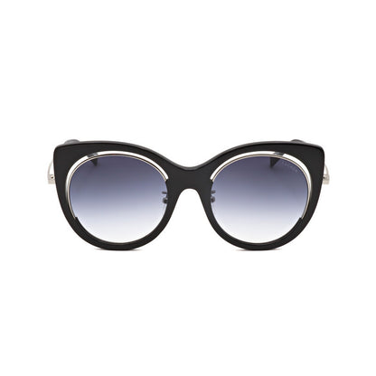 Ladies Black Round Sunglasses