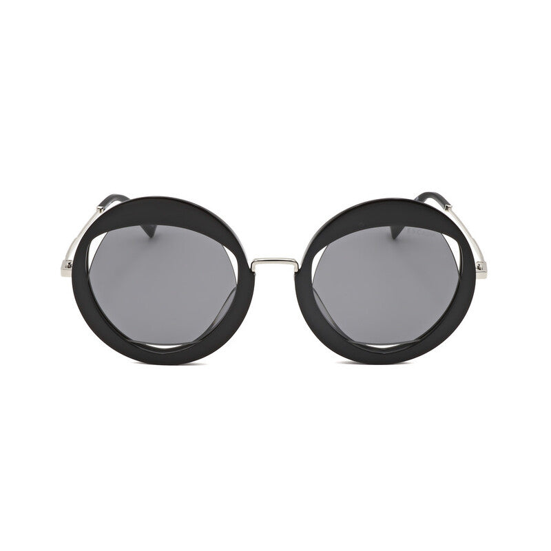 Ladies Black Round Sunglasses